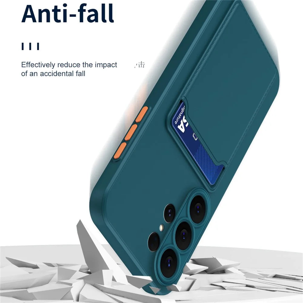 For Samsung Galaxy S26 Ultra Case Flexible TPU Phone Cover with Back Card Slot - Blackish Green - 3