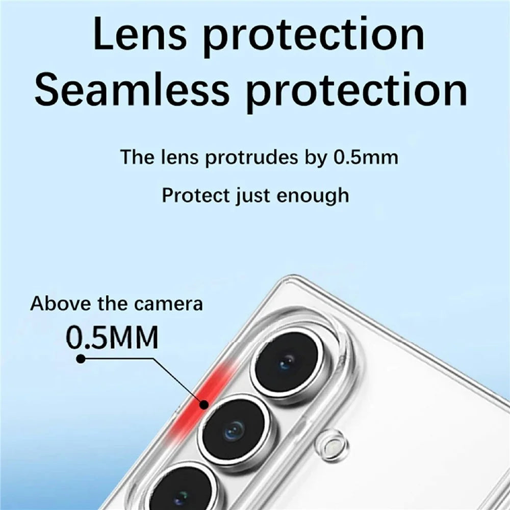 For Samsung Galaxy Z TriFold 5G Case Card Slot Stand Hard PC Phone Cover - Transparent - 6
