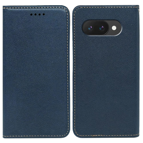 For Google Pixel 10a Case Wallet RFID Blocking Leather Phone Cover Strong Magnetic Closure - Blue - 1