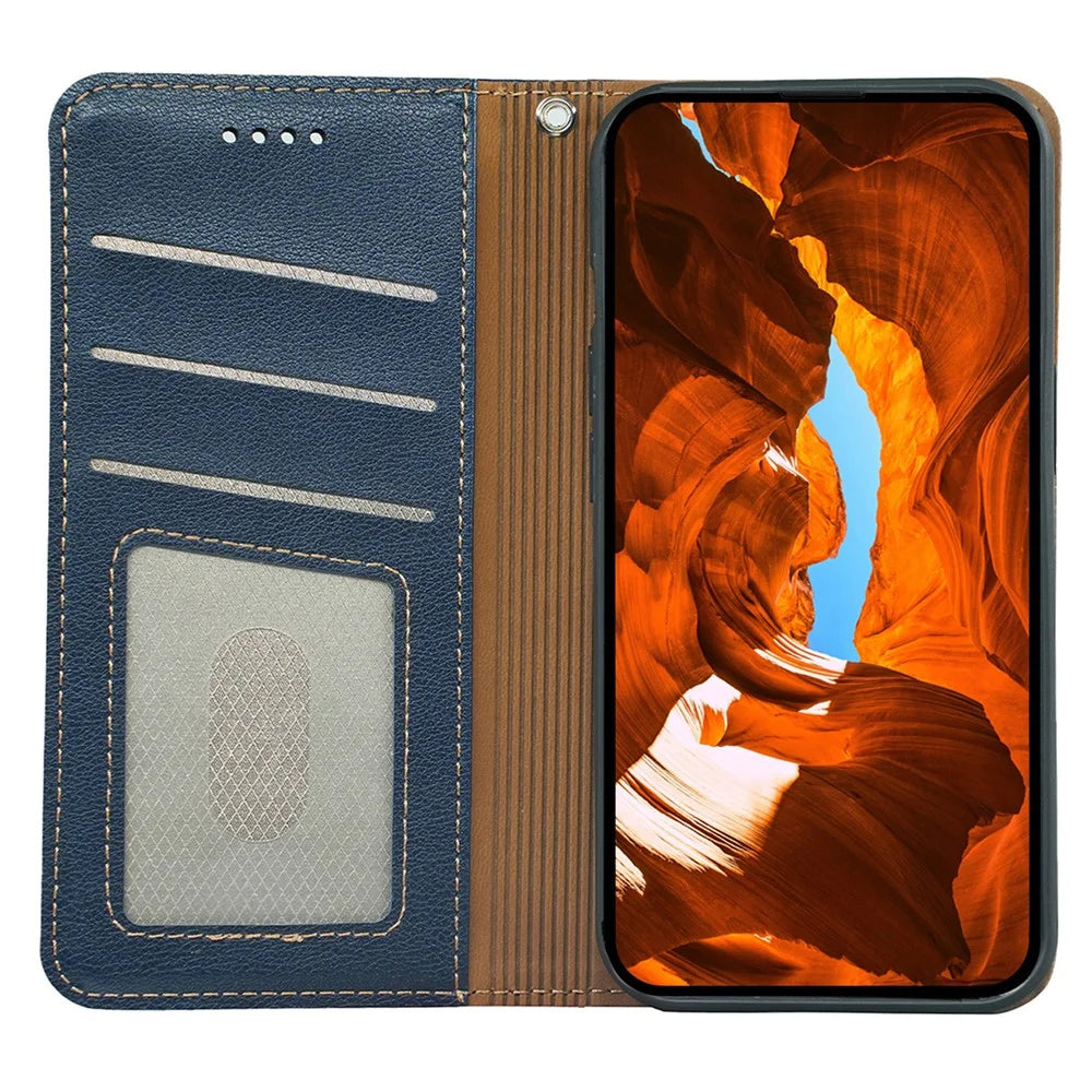 For Google Pixel 10a Case Wallet RFID Blocking Leather Phone Cover Strong Magnetic Closure - Blue - 2