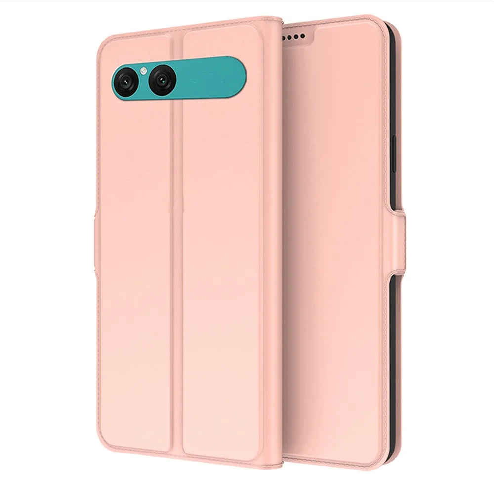 For Sony Xperia 10 VII Case Shockproof TPU Inner Shell Leather Phone Cover Card Slot - Rose Gold - 1