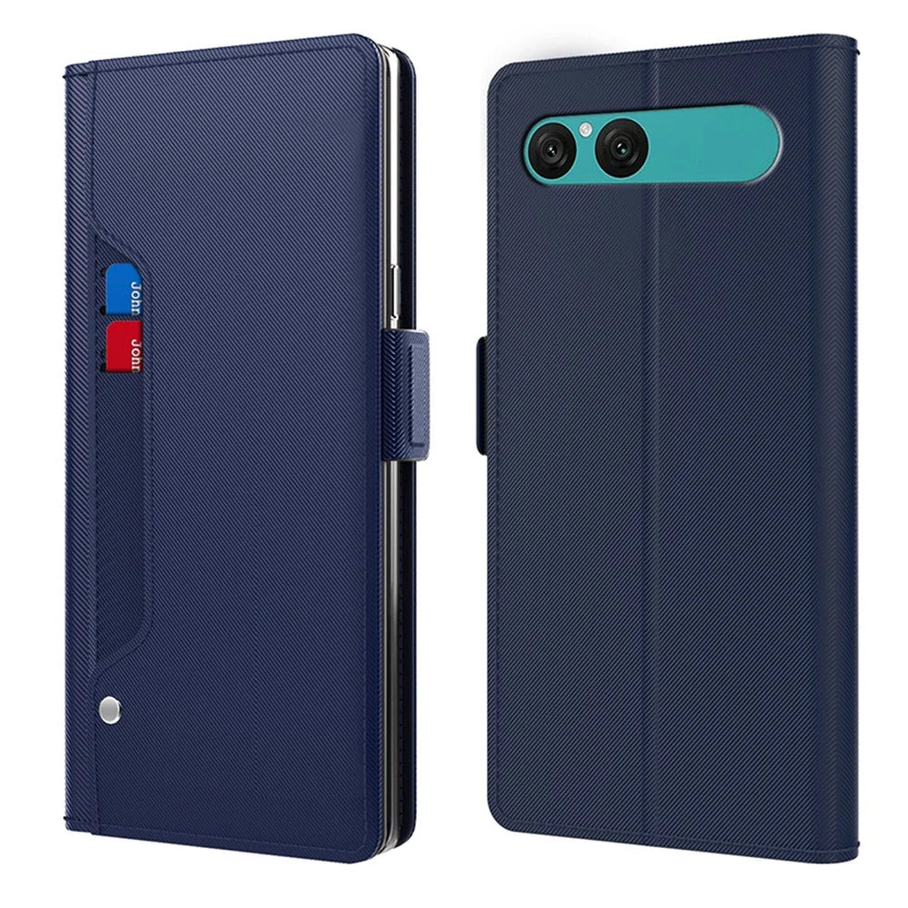 For Sony Xperia 10 VII Case PU+TPU Magnetic Flip Phone Cover with Stand - Blue - 1