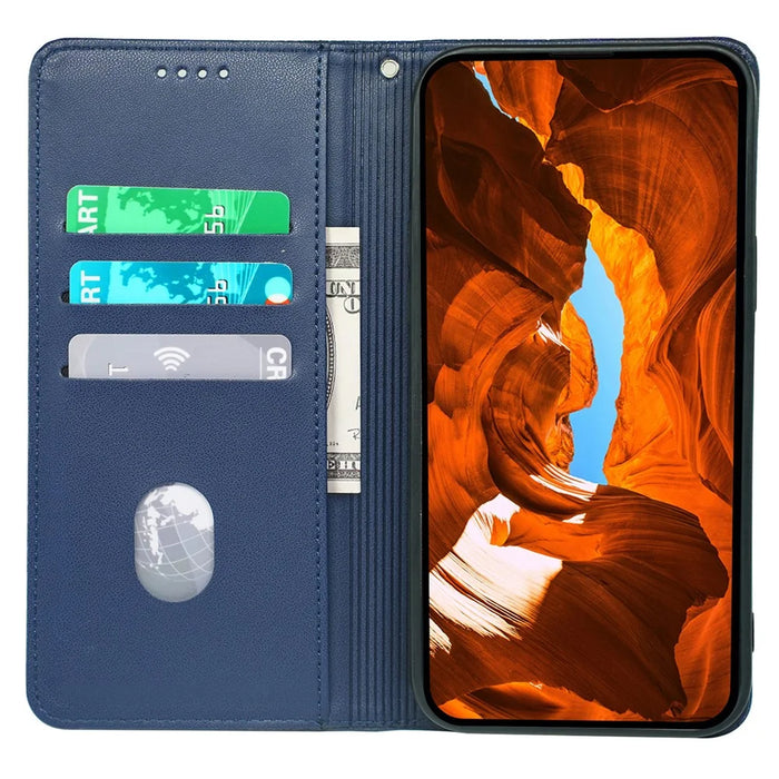 For Google Pixel 10a Case Four Leaf Clover Leather Flip Phone Cover Stand Wallet - Blue - 2