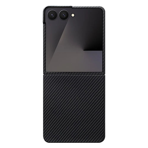 For Samsung Galaxy Z Flip7 5G Magnetic Case Aramid Fiber 600D Fine Texture Phone Cover with Front Frame - 1