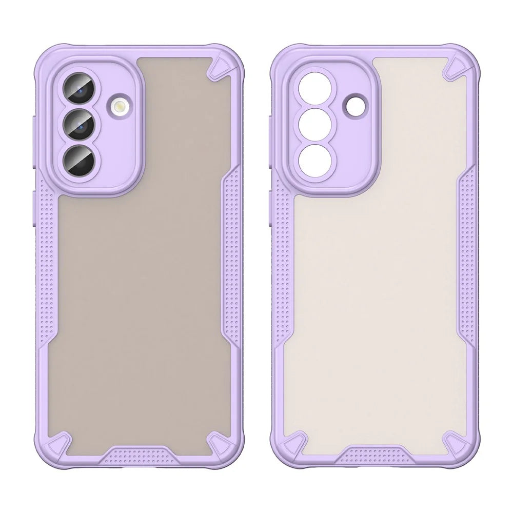 For Samsung Galaxy A57 5G Case PC + TPU Semi-Transparent Frosted Finish Protective Phone Cover - Purple - 2