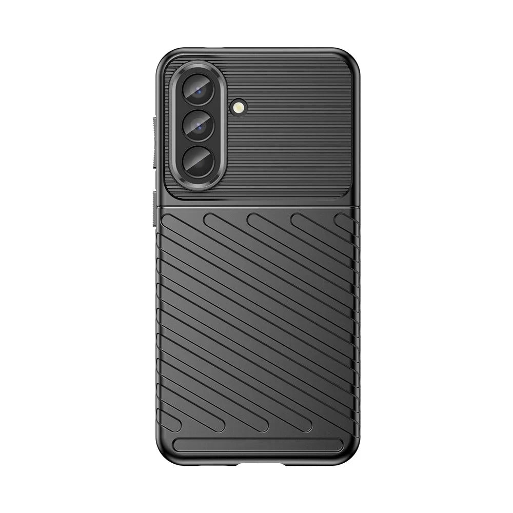 For Samsung Galaxy A57 5G Case Twill Texture TPU Shockproof Protective Phone Cover - Black - 2