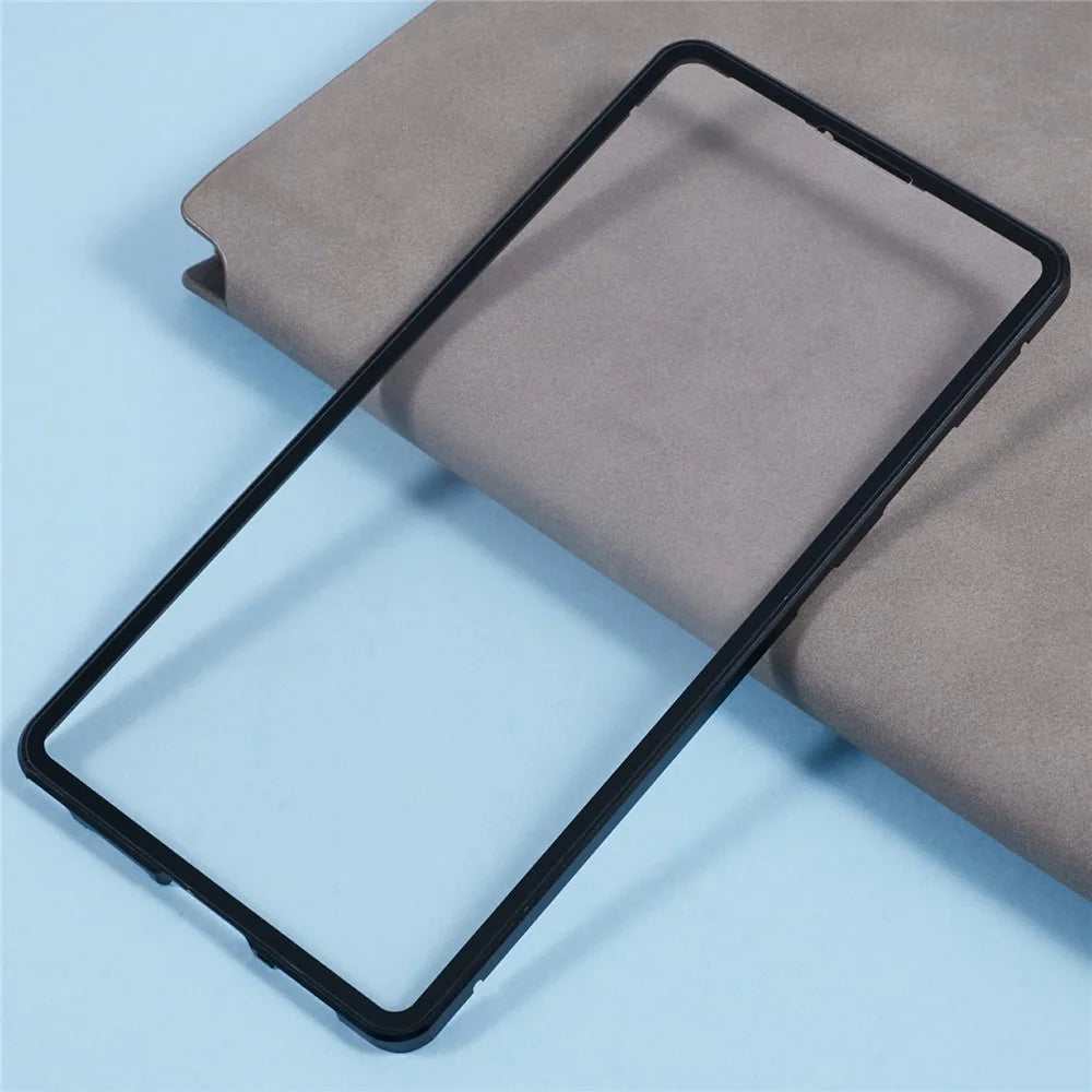 For Samsung Galaxy S26 Ultra Case Double-Sided Tempered Glass Phone Cover with Magnetic Adsorption Metal Frame - Black - 6