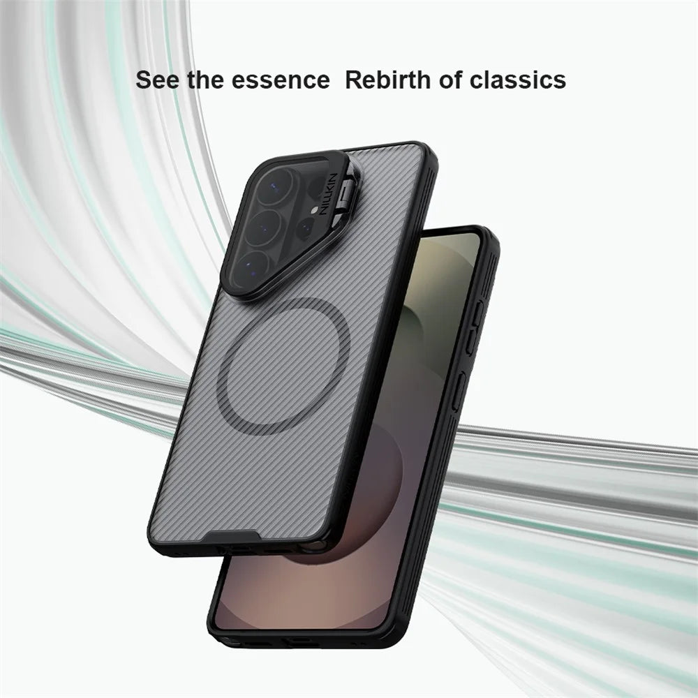 NILLKIN Camshield Prop Magnetic Series for Samsung Galaxy S26 Ultra Case Clear Lens Lid PC TPU Phone Back Cover - Black - 5
