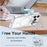 For iPhone 16 Pro Case Compatible with MagSafe Lens Kickstand TPU Acrylic Phone Cover with Matching Hand Strap - White - 4