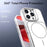 For iPhone 16 Pro Case Compatible with MagSafe Lens Kickstand TPU Acrylic Phone Cover with Matching Hand Strap - White - 5