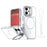 For iPhone 16 Case Compatible with MagSafe Lens Kickstand TPU Acrylic Phone Cover with Matching Hand Strap - White - 1