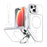 For iPhone 15 Plus Case Compatible with MagSafe Lens Kickstand TPU Acrylic Phone Cover with Matching Hand Strap - White - 1