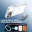 For iPhone 15 Plus Case Compatible with MagSafe Lens Kickstand TPU Acrylic Phone Cover with Matching Hand Strap - White - 4