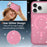 For iPhone 17 Pro Magnetic Case Glitter Design TPU PC PET Drop Proof Phone Cover - Transparent Pink - 2