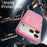 For iPhone 17 Pro Magnetic Case Glitter Design TPU PC PET Drop Proof Phone Cover - Transparent Pink - 3