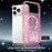 For iPhone 17 Pro Magnetic Case Glitter Design TPU PC PET Drop Proof Phone Cover - Transparent Pink - 4