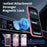 For iPhone 17 Pro Magnetic Case Glitter Design TPU PC PET Drop Proof Phone Cover - Transparent Pink - 7