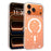 For iPhone 17 Pro Max Magnetic Case Glitter Design TPU PC PET Drop Proof Phone Cover - Transparent - 1