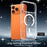 For iPhone 17 Pro Max Magnetic Case Glitter Design TPU PC PET Drop Proof Phone Cover - Transparent - 4