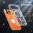 For iPhone 17 Pro Max Magnetic Case Glitter Design TPU PC PET Drop Proof Phone Cover - Transparent - 5