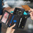 For Samsung Galaxy S25 Ultra Case with Lanyard / Mirror / Card Holder Grids Pattern RFID Blocking Phone Cover - Black - 5