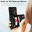 For Samsung Galaxy S25 Ultra Case with Lanyard / Mirror / Card Holder Grids Pattern RFID Blocking Phone Cover - Black - 7
