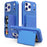 For iPhone 17 Pro Case with Card Holder  /  Mirror  /  Kickstand TPU + PC Phone Back Cover - Navy Blue - 1