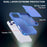 For iPhone 17 Pro Case with Card Holder  /  Mirror  /  Kickstand TPU + PC Phone Back Cover - Navy Blue - 2