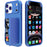 For iPhone 17 Pro Case with Card Holder  /  Mirror  /  Kickstand TPU + PC Phone Back Cover - Navy Blue - 7