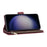 For Samsung Galaxy S26 Case Zipper Wallet Multiple Card Slots Leather Phone Cover with Wrist Strap - Wine Red - 4