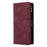 For Samsung Galaxy S26+ Case Zipper Wallet Multiple Card Slots Leather Phone Cover with Wrist Strap - Wine Red - 6