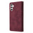 For Samsung Galaxy S26+ Case Zipper Wallet Multiple Card Slots Leather Phone Cover with Wrist Strap - Wine Red - 7