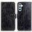 For Samsung Galaxy A37 5G Case Wallet Leather Phone Cover Crazy Horse Texture - Black - 1