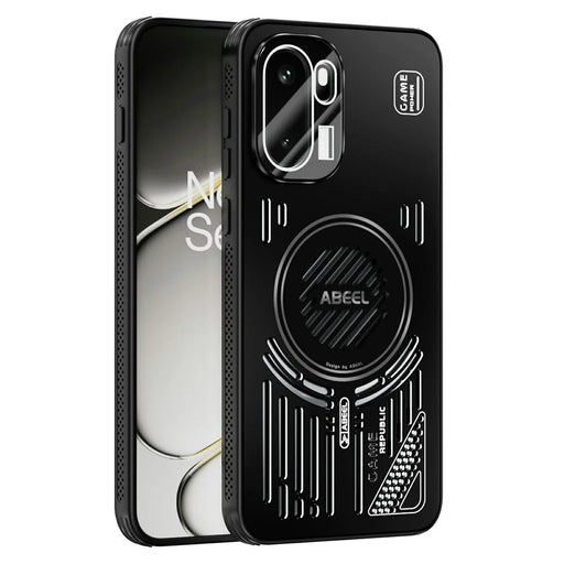 ABEEL For OnePlus 15R 5G / Ace 6T 5G / Ace 6 5G Magnetic Case Aluminium Alloy + PC + TPU Hollow Heat Dissipation Phone Cover - Black - 1