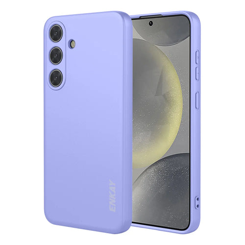 ENKAY HAT PRINCE For Samsung Galaxy S26+ Silicone Case   Straight Edge Cell Phone Back Cover - Purple - 1