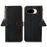 For Google Pixel 10a Case RFID Blocking Genuine Cow Leather Phone Cover Litchi Texture - Black - 1