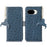 For Google Pixel 10a Case RFID Blocking Genuine Cow Leather Phone Case Ostrich Texture - Blue - 1