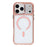 JAUCASE For iPhone 17 Pro Magnetic Case Shockproof TPU PC Phone Cover Compatible with MagSafe - Transparent Pink - 3