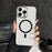 For iPhone 15 Pro Clear Magnetic Case Hard PC Phone Protective Back Cover Compatible with MagSafe - Black - 1