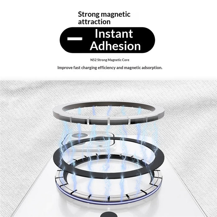 For iPhone 15 Pro Clear Magnetic Case Hard PC Phone Protective Back Cover Compatible with MagSafe - Black - 2