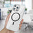 For iPhone 15 Pro Clear Magnetic Case Hard PC Phone Protective Back Cover Compatible with MagSafe - Black - 6