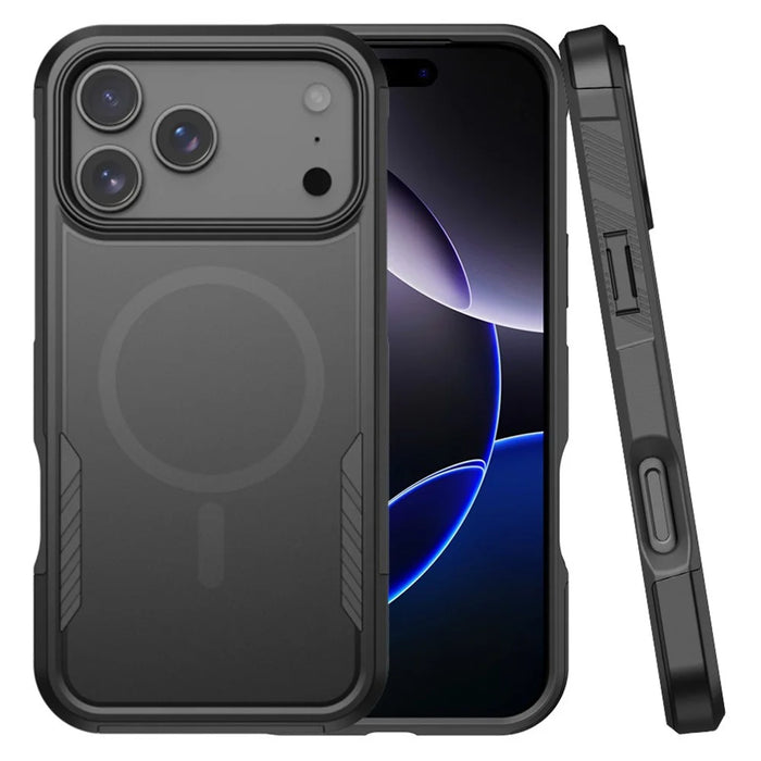 For iPhone 18 Pro Max / 17 Pro Max Magnetic Case PC + TPU Shockproof Matte Phone Cover - 1