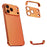 For iPhone 17 Pro Max Frameless Case Titanium Alloy Phone Corner Pad  Bumper Cover with Camera Lens Protector - Orange - 1