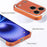 For iPhone 17 Pro Max Frameless Case Titanium Alloy Phone Corner Pad  Bumper Cover with Camera Lens Protector - Orange - 6