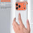For iPhone 17 Pro Max Frameless Case Titanium Alloy Phone Corner Pad  Bumper Cover with Camera Lens Protector - Orange - 7