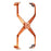 For iPhone 17 Pro Max Bumper Case No Frame Aluminium Alloy X-Shape Phone Cover - Orange - 1