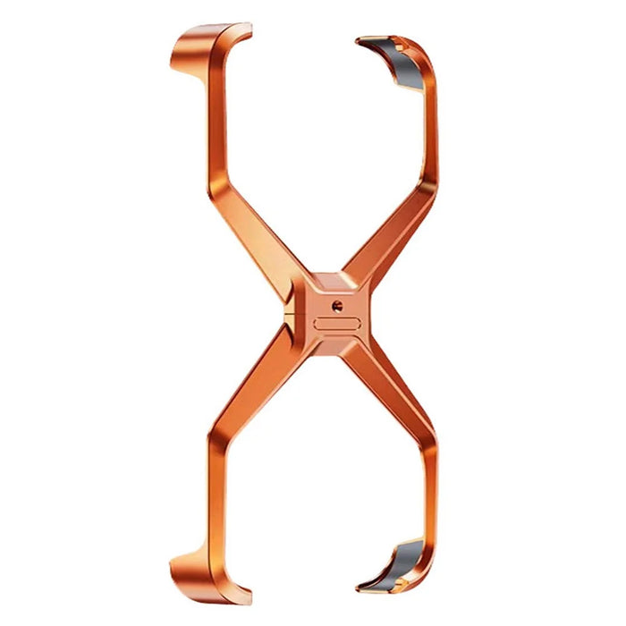 For iPhone 17 Pro Max Bumper Case No Frame Aluminium Alloy X-Shape Phone Cover - Orange - 1
