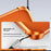 For iPhone 17 Pro Max Bumper Case No Frame Aluminium Alloy X-Shape Phone Cover - Orange - 5