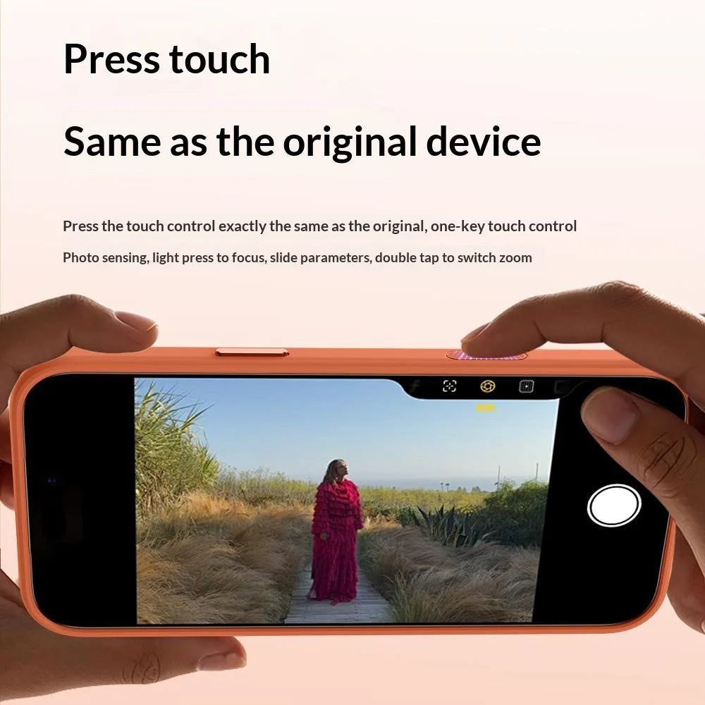 For iPhone 17 Pro Max Magnetic Phone Cover Skin Touch TPU + PC Shockproof Back Case Compatible with MagSafe - Orange - 4