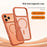 For iPhone 17 Pro Magnetic Phone Cover Skin Touch TPU + PC Shockproof Back Case Compatible with MagSafe  - Orange - 3